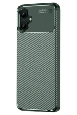 Uray store Samsung Galaxy A06 Kılıf Auto Focus Karbon Kapak - Koyu Yeşil - Görsel 2