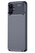 Uray store Samsung Galaxy A06 Kılıf Auto Focus Karbon Kapak - Lacivert - Görsel 2