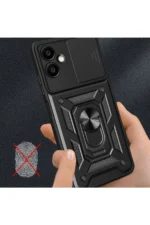 Uray store Samsung Galaxy A06 Kılıf Pars Lens Yüzüklü Silikon - Kırmızı - Görsel 2