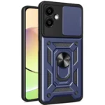Uray store Samsung Galaxy A06 Kılıf Pars Lens Yüzüklü Silikon - Lacivert