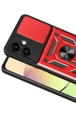 Uray store Samsung Galaxy A07 4G Pars Lens Yüzüklü Silikon - Kırmızı - Görsel 2
