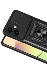 Uray store Samsung Galaxy A07 4G Pars Lens Yüzüklü Silikon - Siyah - Görsel 2