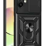 Uray store Samsung Galaxy A07 4G Pars Lens Yüzüklü Silikon - Siyah