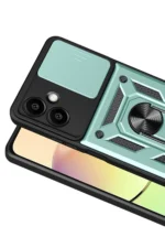 Uray store Samsung Galaxy A07 4G Pars Lens Yüzüklü Silikon - Yeşil - Görsel 2
