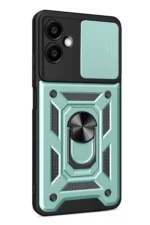 Uray store Samsung Galaxy A07 4G Pars Lens Yüzüklü Silikon - Yeşil - Görsel 3