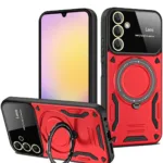 Uray store Samsung Galaxy S23 FE Kılıf Joy Lens Standlı Kapak - Kırmızı