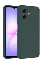 Uray store Samsung Galaxy A07 4G Nano içi Kadife Silikon - K.Yeşil