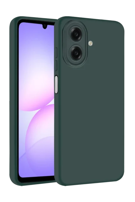 Uray store Samsung Galaxy A07 4G Nano içi Kadife Silikon - K.Yeşil