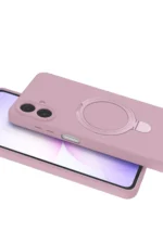 Uray store Samsung Galaxy A07 4G Regal Magsafe Standlı Kapak - Açık Pembe - Görsel 4