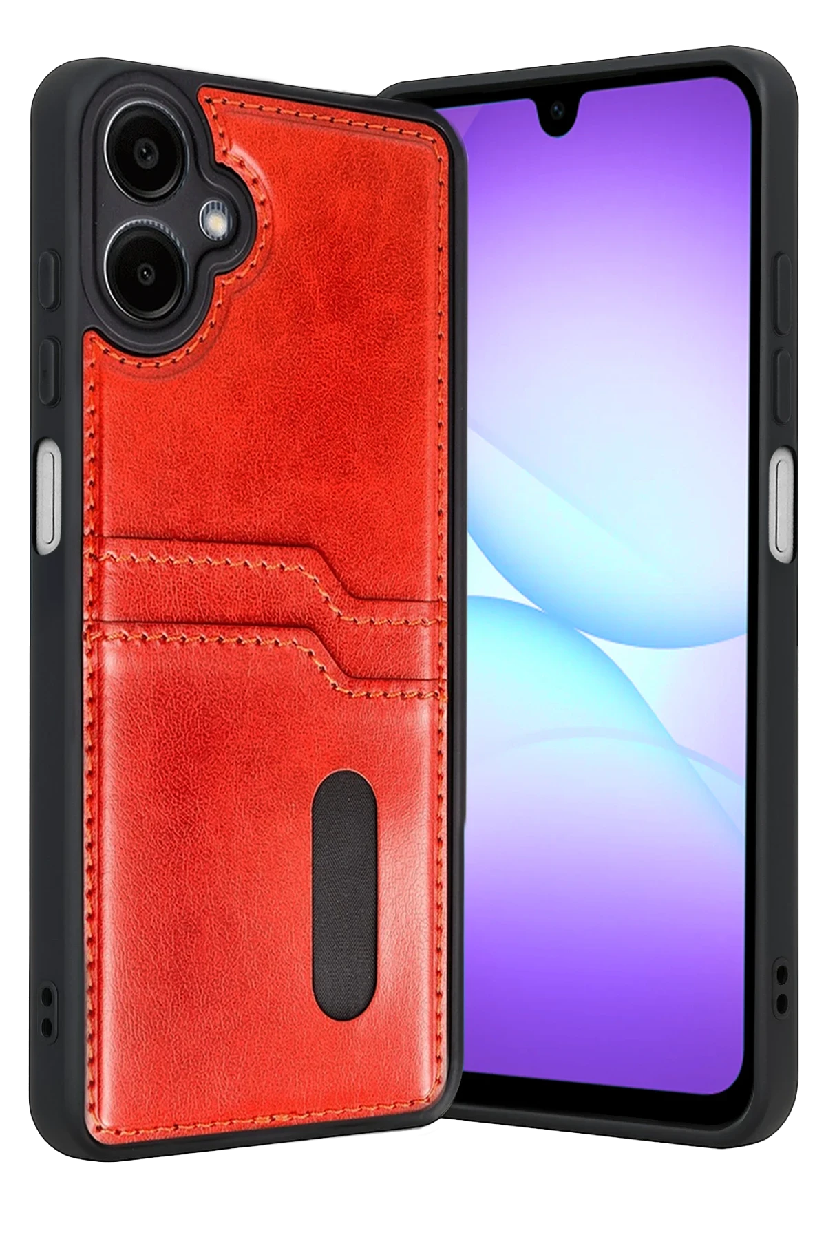 newface-samsung-galaxy-a07-sara-kartvizitli-deri-kilif-kirmizi-default Uray store Samsung Galaxy A07 4G Sara Kartvizitli Deri Kılıf - Kırmızı - Görsel 1