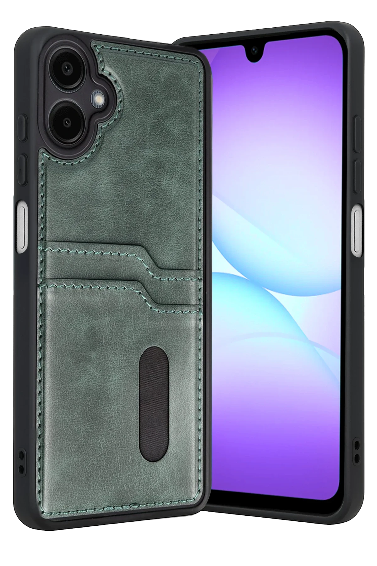 newface-samsung-galaxy-a07-sara-kartvizitli-deri-kilif-yesil-default Uray store Samsung Galaxy A07 4G Sara Kartvizitli Deri Kılıf - Yeşil - Görsel 1
