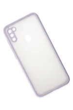 Uray store Samsung Galaxy A11 Kılıf Montreal Silikon Kapak - Mor - Görsel 2