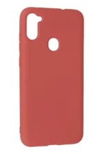 Uray store Samsung Galaxy A11 Kılıf Nano içi Kadife Silikon - Kiremit - Görsel 2