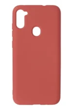Uray store Samsung Galaxy A11 Kılıf Nano içi Kadife Silikon - Kiremit