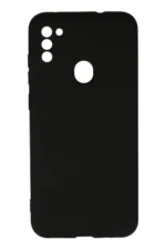 Uray store Samsung Galaxy A11 Kılıf Nano içi Kadife Silikon - Siyah