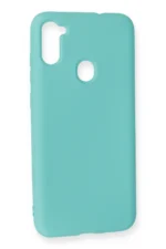 Uray store Samsung Galaxy A11 Kılıf Nano içi Kadife Silikon - Turkuaz