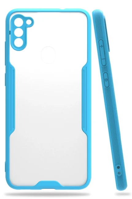 Uray store Samsung Galaxy A11 Kılıf Platin Silikon - Mavi