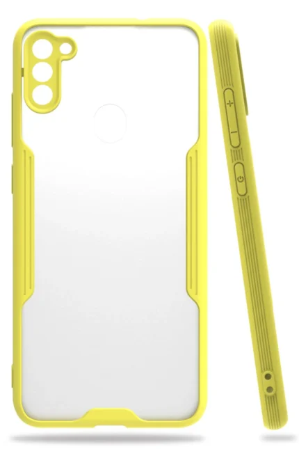 Uray store Samsung Galaxy A11 Kılıf Platin Silikon - Sarı