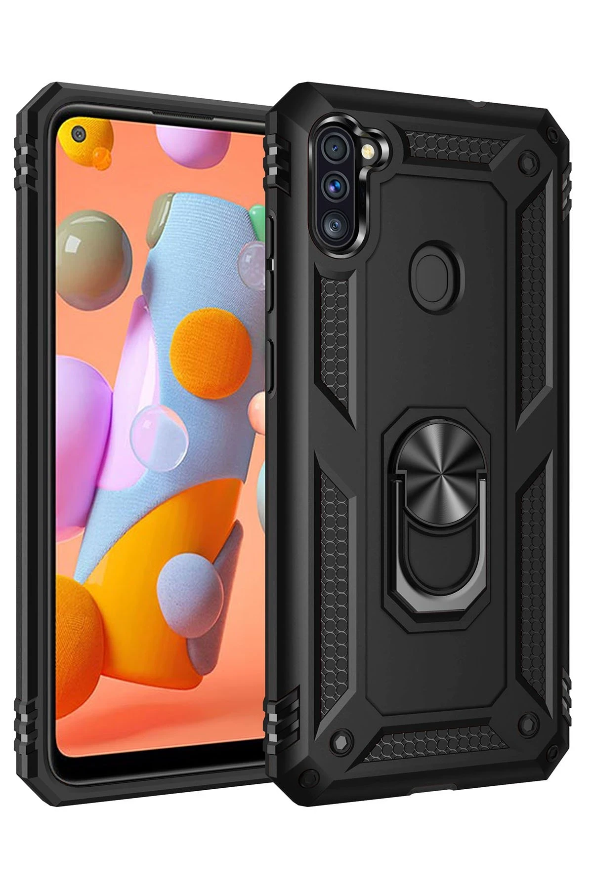 newface-samsung-galaxy-a11-kilif-sofya-yuzuklu-silikon-kapak-siyah-default Uray store Samsung Galaxy A11 Kılıf Sofya Yüzüklü Silikon Kapak - Siyah - Görsel 1
