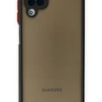Uray store Samsung Galaxy A12 Kılıf Montreal Silikon Kapak - Siyah