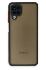 Uray store Samsung Galaxy A12 Kılıf Montreal Silikon Kapak - Siyah