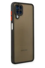 Uray store Samsung Galaxy A12 Kılıf Montreal Silikon Kapak - Siyah - Görsel 3