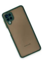Uray store Samsung Galaxy A12 Kılıf Montreal Silikon Kapak - Yeşil - Görsel 2