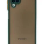 Uray store Samsung Galaxy A12 Kılıf Montreal Silikon Kapak - Yeşil