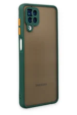 Uray store Samsung Galaxy A12 Kılıf Montreal Silikon Kapak - Yeşil - Görsel 3