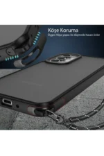 Uray store Samsung Galaxy A14 4G Kılıf Elegant Kapak - Siyah - Görsel 3