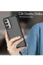 Uray store Samsung Galaxy A14 4G Kılıf Elegant Kapak - Siyah - Görsel 4
