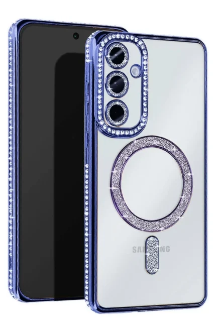 Uray store Samsung Galaxy A15 4G Joke Simli Magneticsafe Kılıf - Mavi