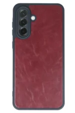 Uray store Samsung Galaxy A15 4G Kılıf Aras Deri Kapak - Bordo - Görsel 2