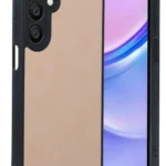Uray store Samsung Galaxy A15 4G Kılıf Aras Deri Kapak - Pudra