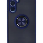 Uray store Samsung Galaxy A15 4G Kılıf Montreal Yüzüklü Silikon Kapak - Lacivert