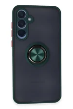 Uray store Samsung Galaxy A15 4G Kılıf Montreal Yüzüklü Silikon Kapak - Yeşil