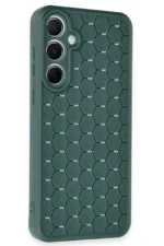 Uray store Samsung Galaxy A15 4G Kılıf Petek Silikon Kapak - Koyu Yeşil - Görsel 2