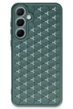 Uray store Samsung Galaxy A15 4G Kılıf Petek Silikon Kapak - Koyu Yeşil