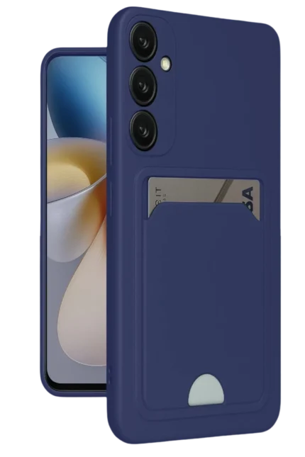 Uray store Samsung Galaxy A16 5G Kılıf Kelvin Kartvizitli Silikon - Lacivert