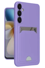 Uray store Samsung Galaxy A16 5G Kılıf Kelvin Kartvizitli Silikon - Lila
