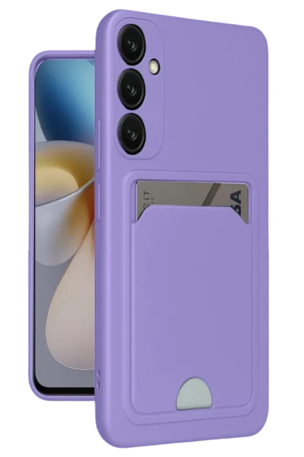 Uray store Samsung Galaxy A16 5G Kılıf Kelvin Kartvizitli Silikon - Lila