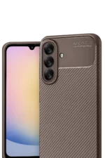 Uray store Samsung Galaxy A17 5G Auto Focus Karbon Kapak - Kahverengi - Görsel 2