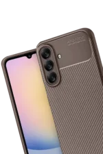 Uray store Samsung Galaxy A17 5G Auto Focus Karbon Kapak - Kahverengi - Görsel 3