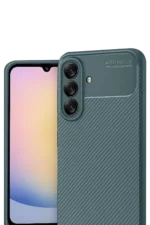 Uray store Samsung Galaxy A17 5G Auto Focus Karbon Kapak - Koyu Yeşil - Görsel 2