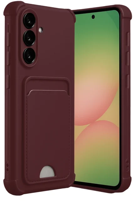 Uray store Samsung Galaxy A17 5G Kelvin Kartvizitli Silikon - Bordo