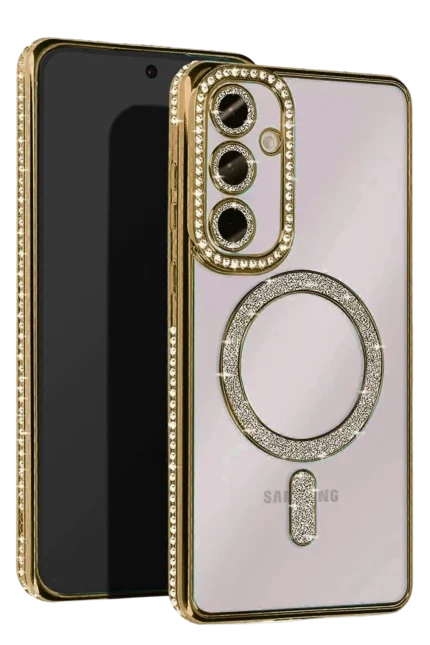 Uray store Samsung Galaxy A17 5G Joke Simli Magneticsafe Kılıf - Gold