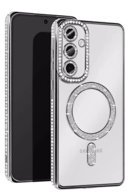 Uray store Samsung Galaxy A17 5G Joke Simli Magneticsafe Kılıf - Gümüş