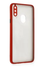Uray store Samsung Galaxy A20S Kılıf Montreal Silikon Kapak - Kırmızı