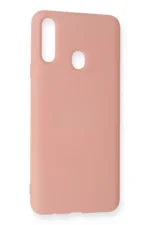 Uray store Samsung Galaxy A20S Kılıf Nano içi Kadife Silikon - Pudra - Görsel 3