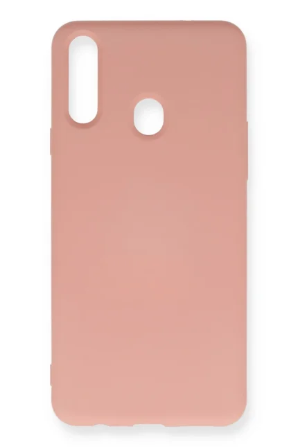 Uray store Samsung Galaxy A20S Kılıf Nano içi Kadife Silikon - Pudra